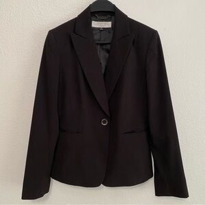 Tahari ASL Women's Black Blazer 4‎ Old Money Classic Tailored Timeless Academia